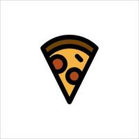 A slice of pizza icon on a white background vector