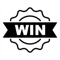 Win icon concept in black duo line color vector