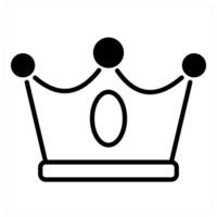 Crown icon concept in black duo line color vector
