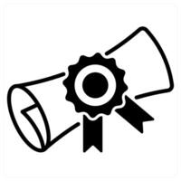 Degree icon concept in black duo line color vector