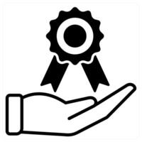 Achivement icon concept in black duo line color vector