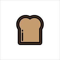 A slice of bread icon on a white background vector