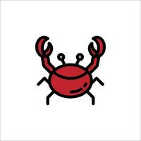 Crab icon illustration vector