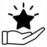 Reward icon concept in black duo line color vector