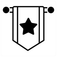 Flag icon concept in black duo line color vector