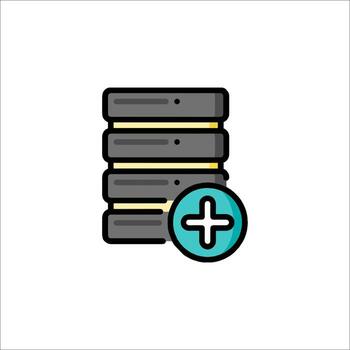 un apilar de datos almacenamiento con un más símbolo vector