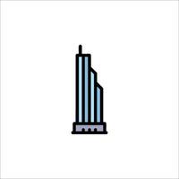 A building icon in a flat style vector