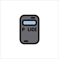 A police car with the word pice on it vector