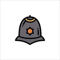 A police helmet with a star on it vector