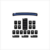 A computer keyboard icon on a white background vector