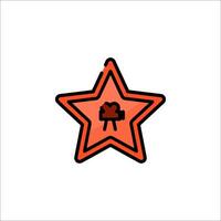 A star icon with a camera on top of it vector