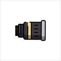 A camera lens icon on a white background vector