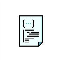 A document with a computer code on it vector