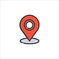 A location marker icon on a white background vector