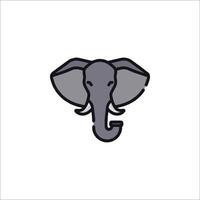 An elephant head icon on a white background vector