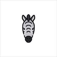 A zebra head icon on a white background vector
