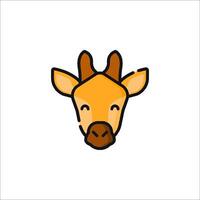 A giraffe head icon on a white background vector