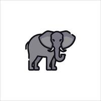 An elephant is standing in front of a white background vector