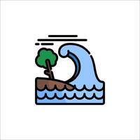 Ocean wave, wave, wave icon illustration vector