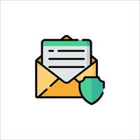 Email security icon illustration vector