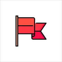 Red flag icon vector