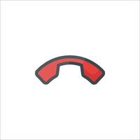 A red phone icon on a white background vector