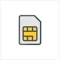 Sim card icon on white background vector