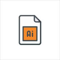 Adobe illustrator ai icon illustration vector