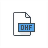 Dxf file icon vector