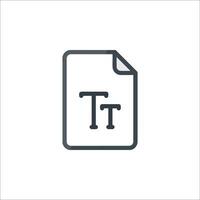A file icon with the letter t vector