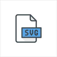 A file with the word svg on it vector