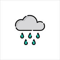 Rainy weather icon illustration vector