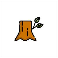 Tree stump icon illustration vector