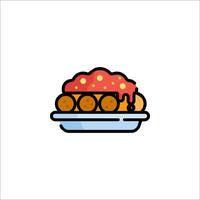 A plate with a hot dog on it vector