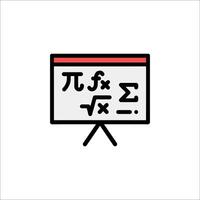 Math equation on whiteboard illustration vector