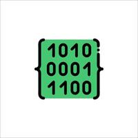 Binary code icon illustration vector