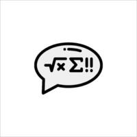 Math equation icon isolated on white background vector