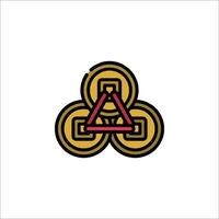 A logo for a company that makes a symbol for a triangle vector