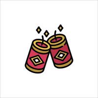 Two cans of beer with gold and red decorations vector