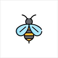 A bee icon on a white background vector