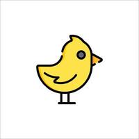 A cartoon bird on a white background vector