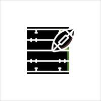 A football field with a ball on it vector