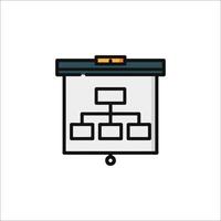 A whiteboard with a diagram on it vector