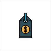 A price tag with a dollar sign on it vector