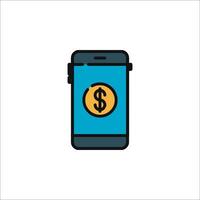 A smartphone with a dollar sign on it vector