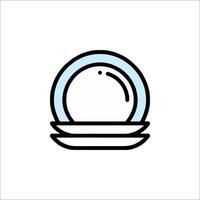 A snow globe icon on a plate vector