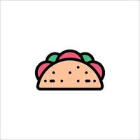 Taco icon illustration vector