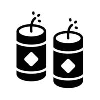Chinese new year celebration, firecracker design, read to use icon vector