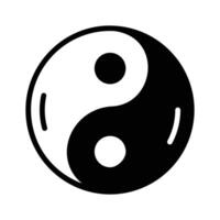 A chinese yin yang symbol design isolated on white background. vector