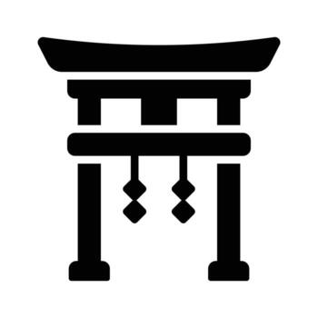 Torii gate design in modern style isolated on white background vector